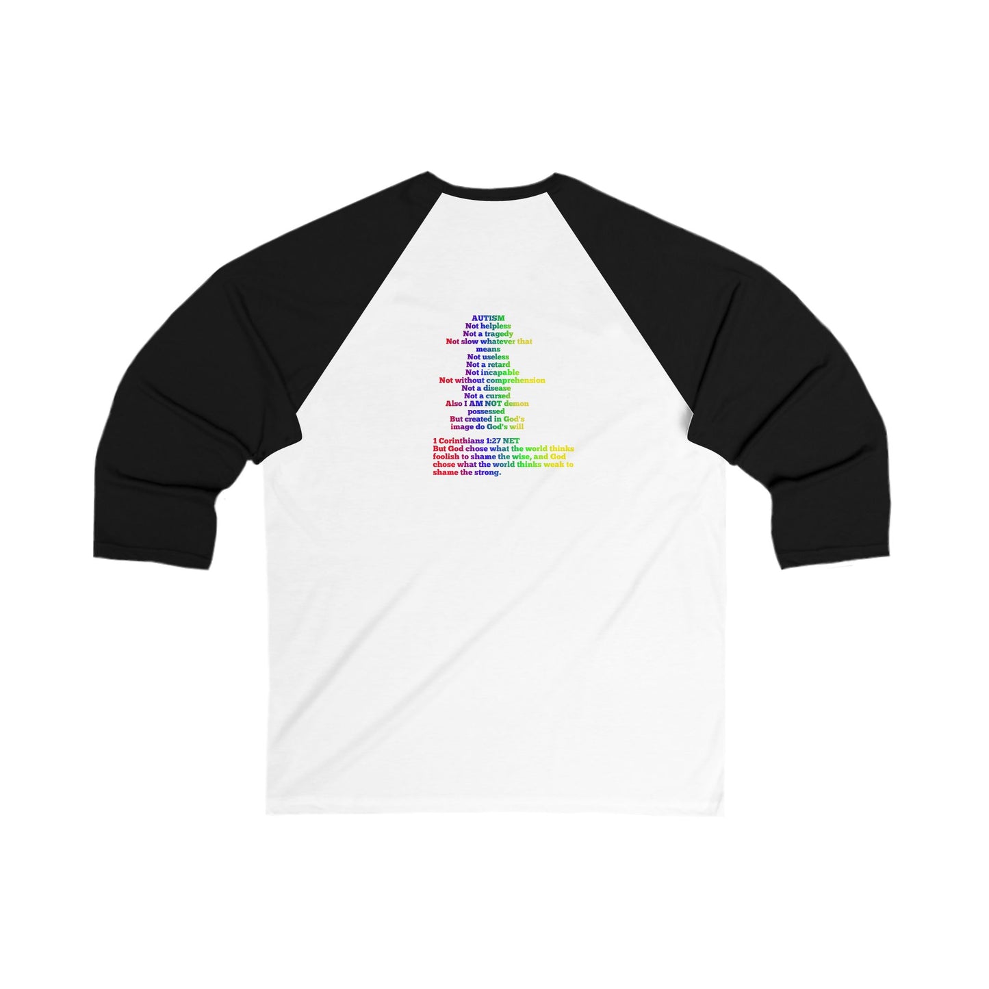 Unisex 3\4 Sleeve Baseball Tee
