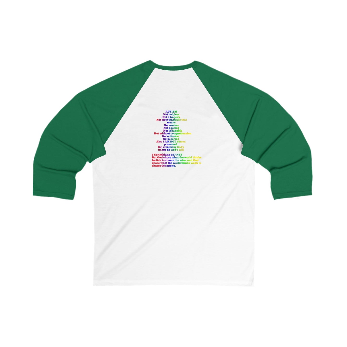 Unisex 3\4 Sleeve Baseball Tee