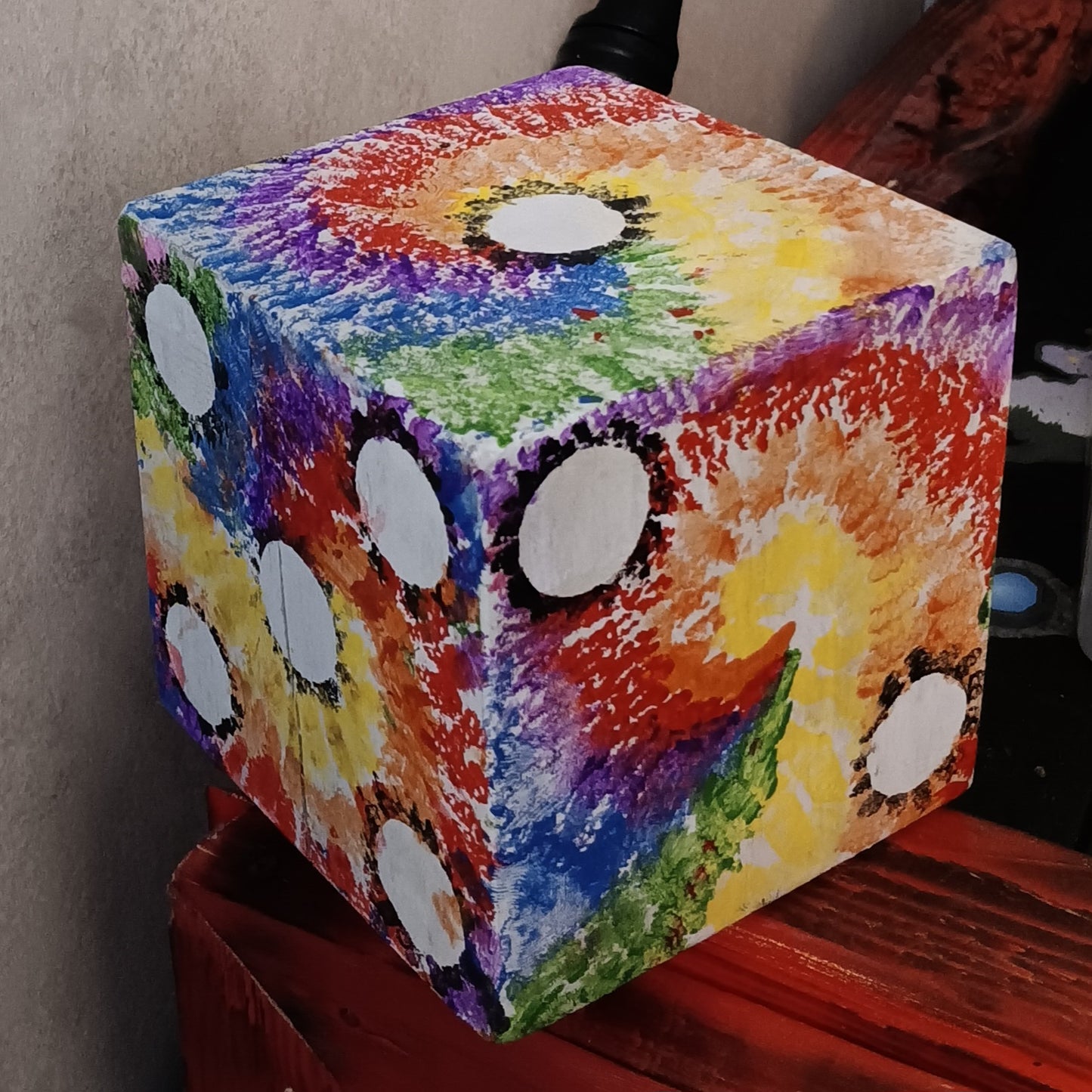 Handmade wooden yard dice