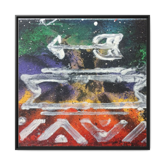 Multicolor abstract canvas art