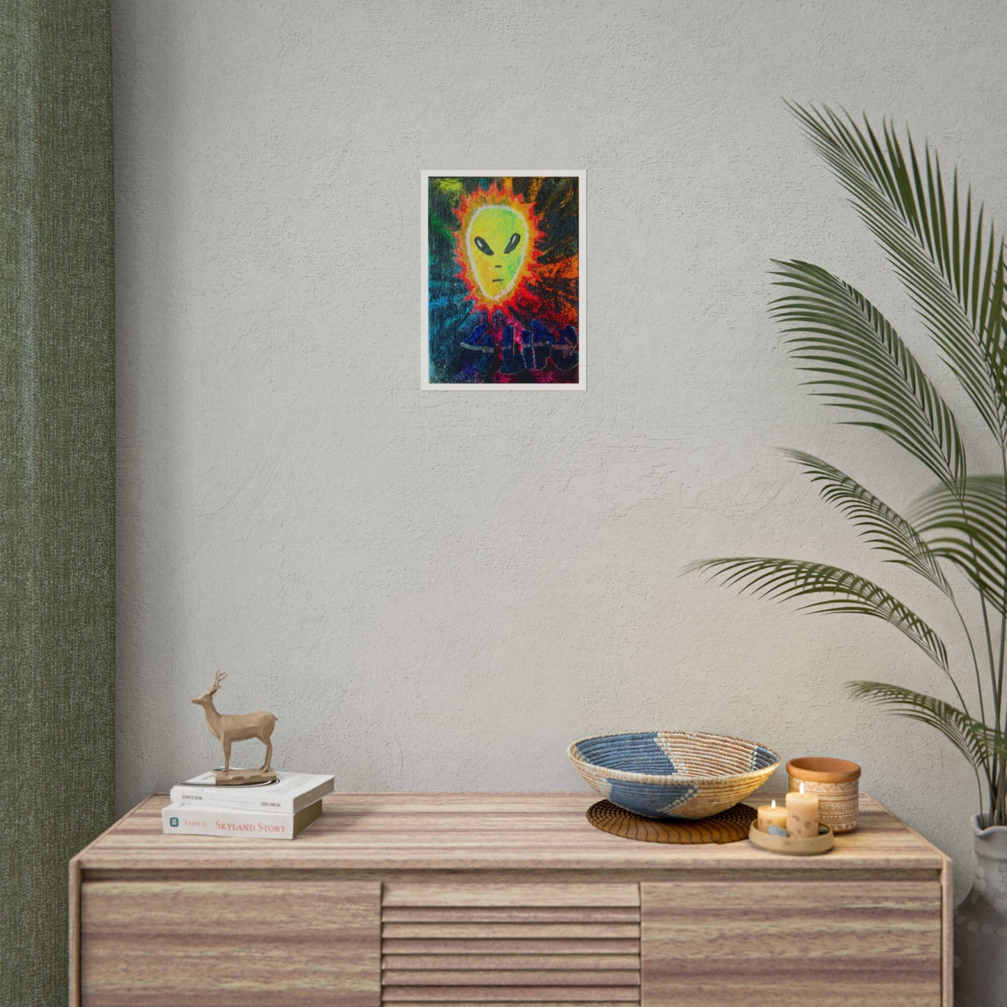 Tie Dye Alien 4-Life Rolled Poster — Retro Psychedelic Space Art