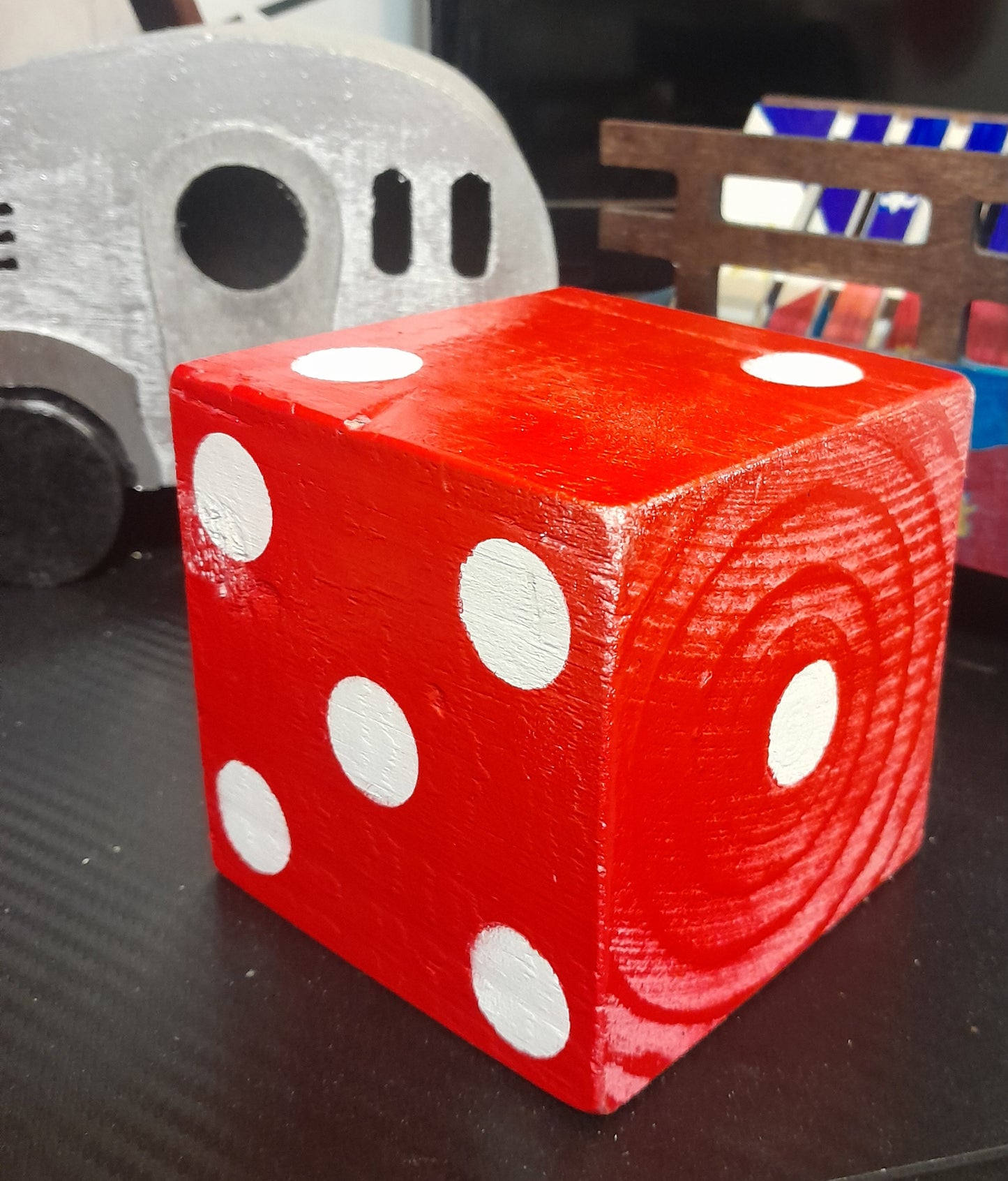 Handmade wooden yard dice