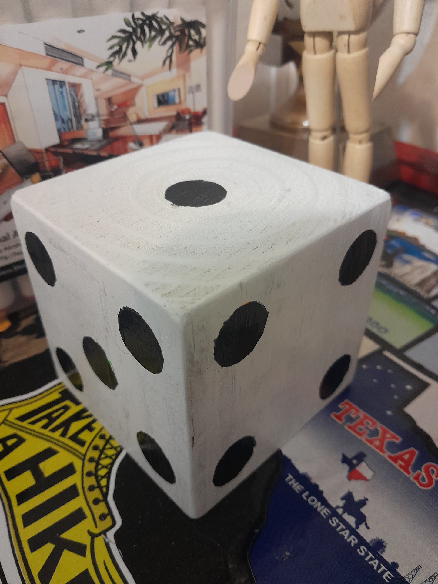 Handmade wooden yard dice