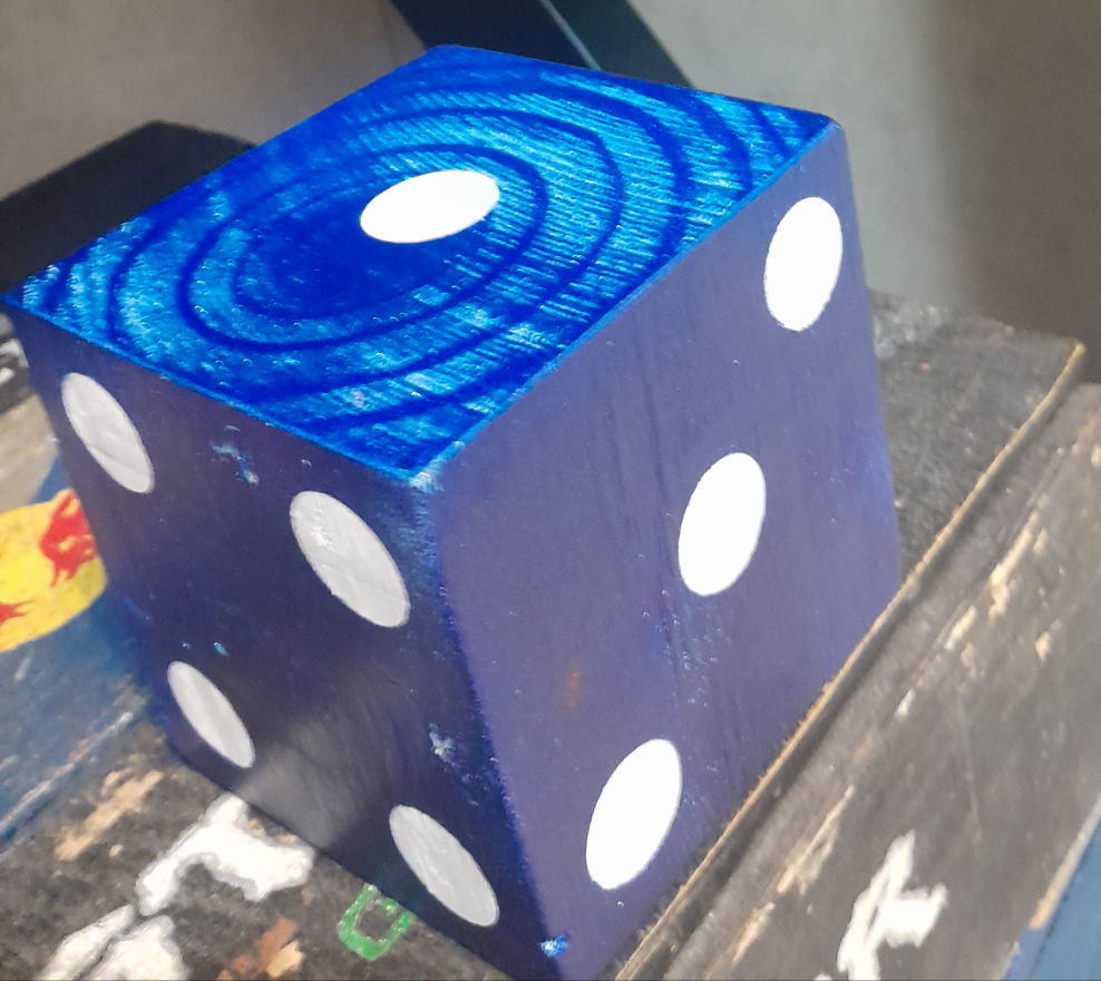 Handmade wooden yard dice