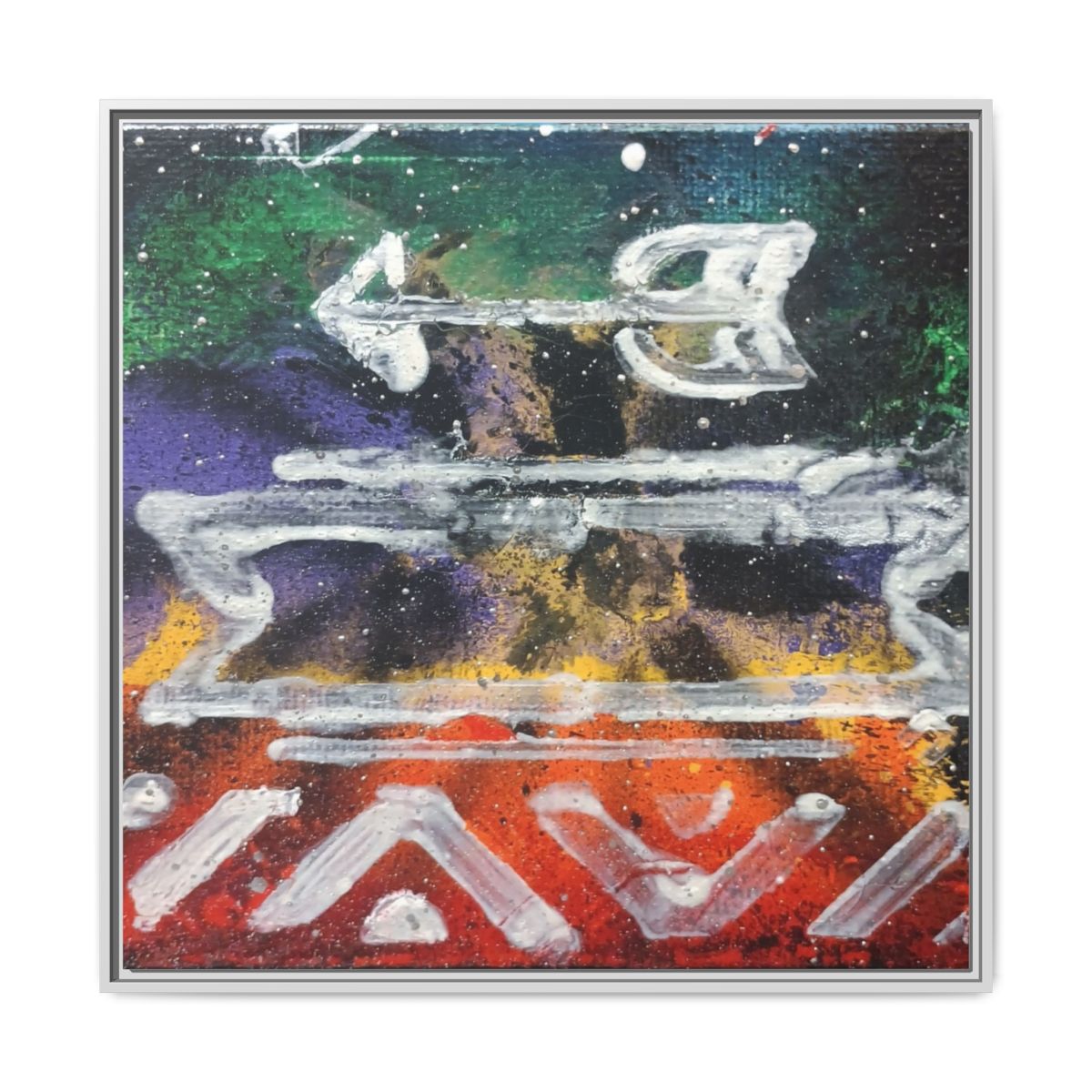 Multicolor abstract canvas art