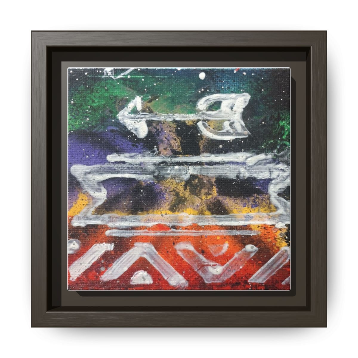 Multicolor abstract canvas art