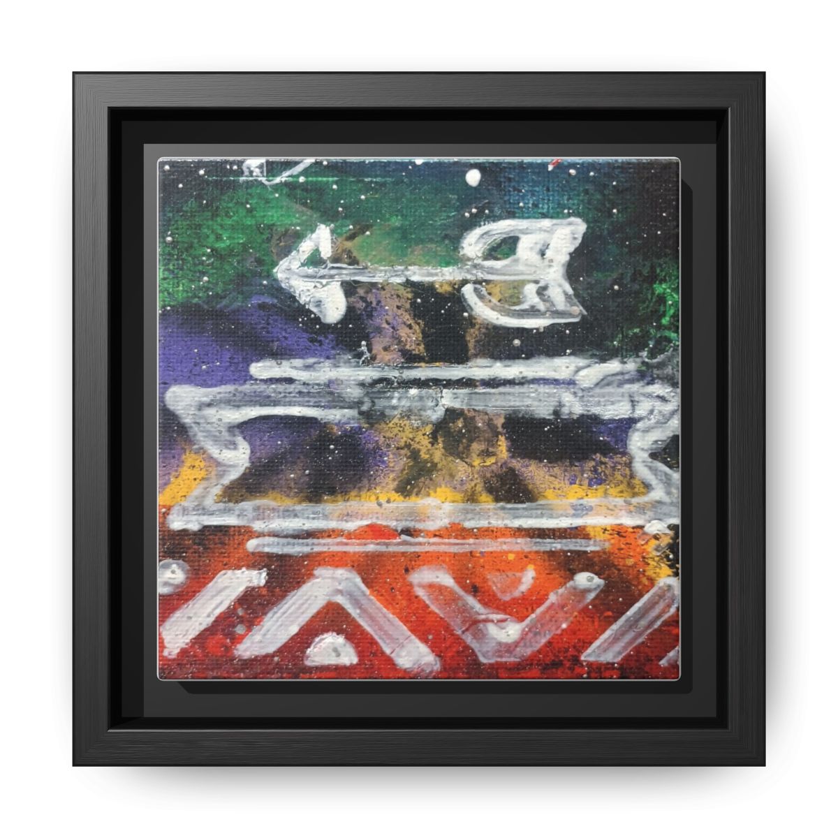 Multicolor abstract canvas art