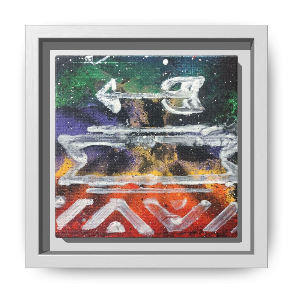 Multicolor abstract canvas art